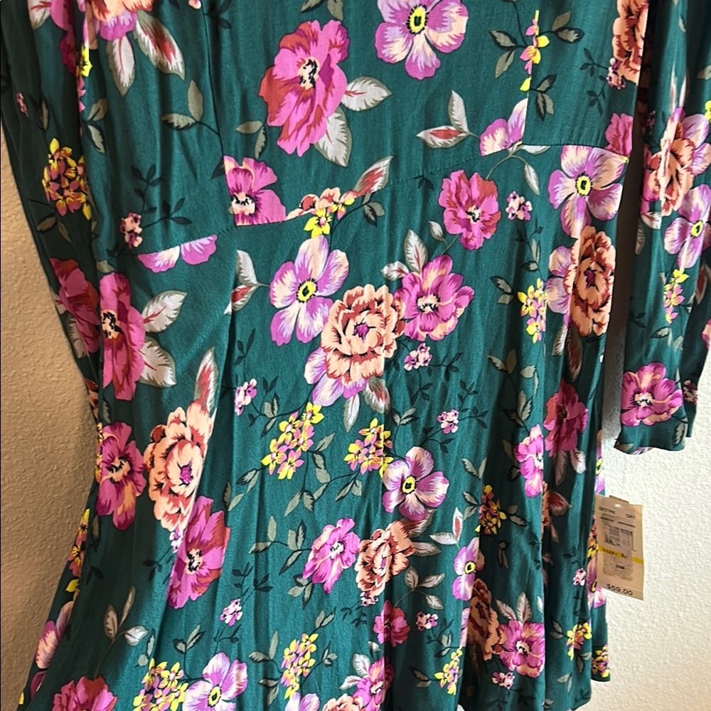 Gianni Bini Floral Dress with Pink and Yellow Accents - Picture 4 of 6